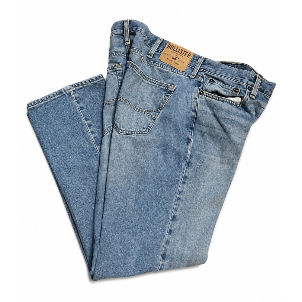 Hollister Classic Straight Jeans‎ Men's 36x32 Light Wash Denim 36x31 Actual